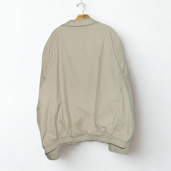 POLO Ralph Lauren Men's Full Zip Up 100% Cotton Khaki Beige Bomber Jacket Sz 3XL - Picture 13 of 16